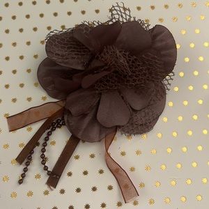 Purple Brown Flower Clip